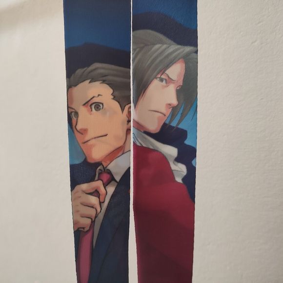 Ace Attorney Phoenix Wright Cloth Lanyard With Clasp Official Capcom Collectible - Picture 1 of 4